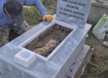Niğde’de bebek mermer mezar yapımı
